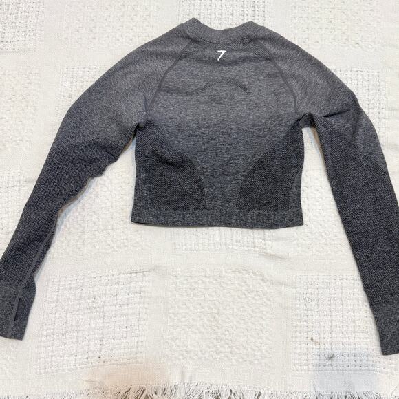 Gymshark medium Ombre seamless long sleeve athletic crop top TLS2 2891 - Picture 9 of 10